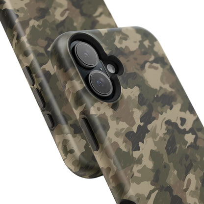 Classic Light Brown Camouflage – MagSafe iPhone Case with Rugged Elegance