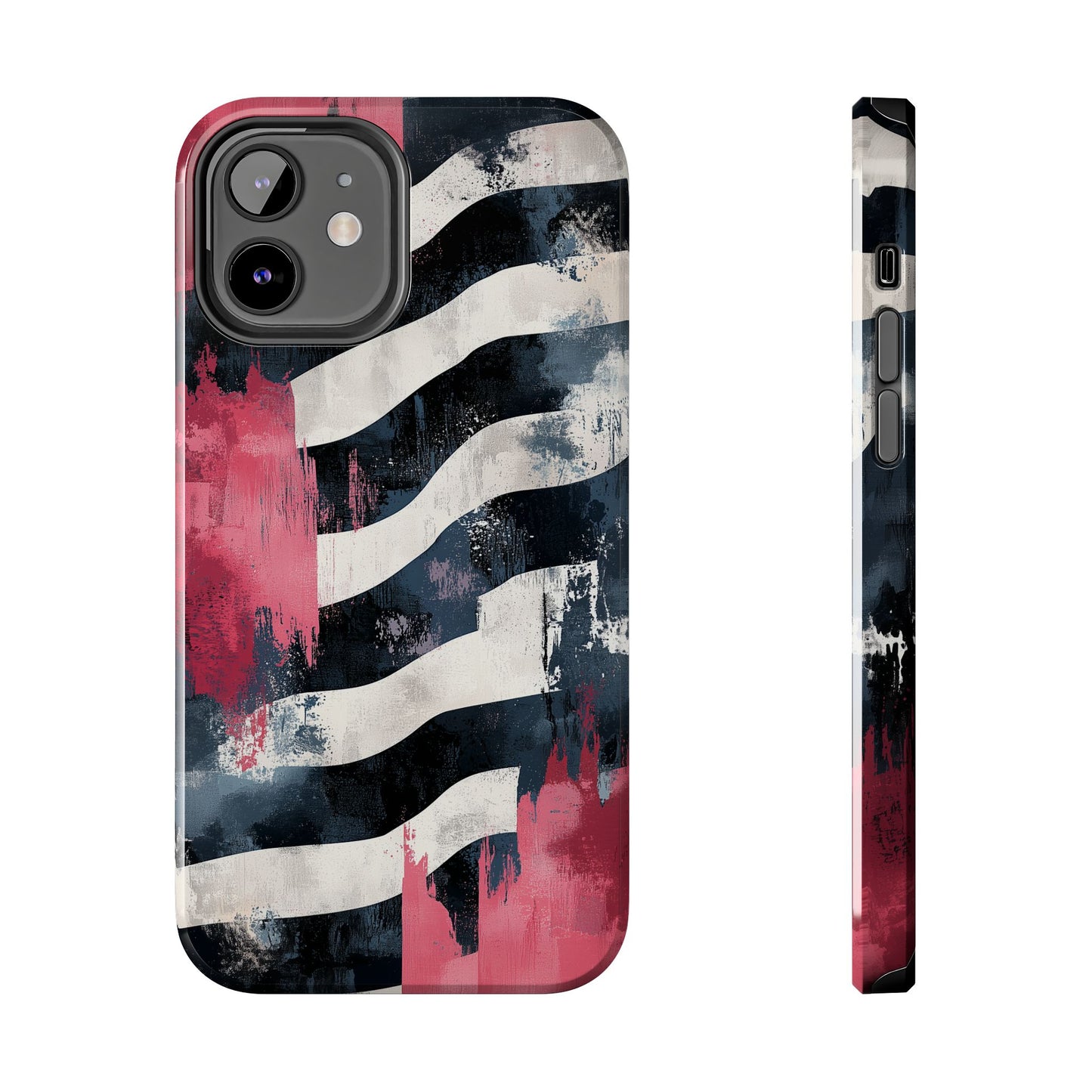 Blood Zebra iPhone Case – Bold Red & Black Pattern