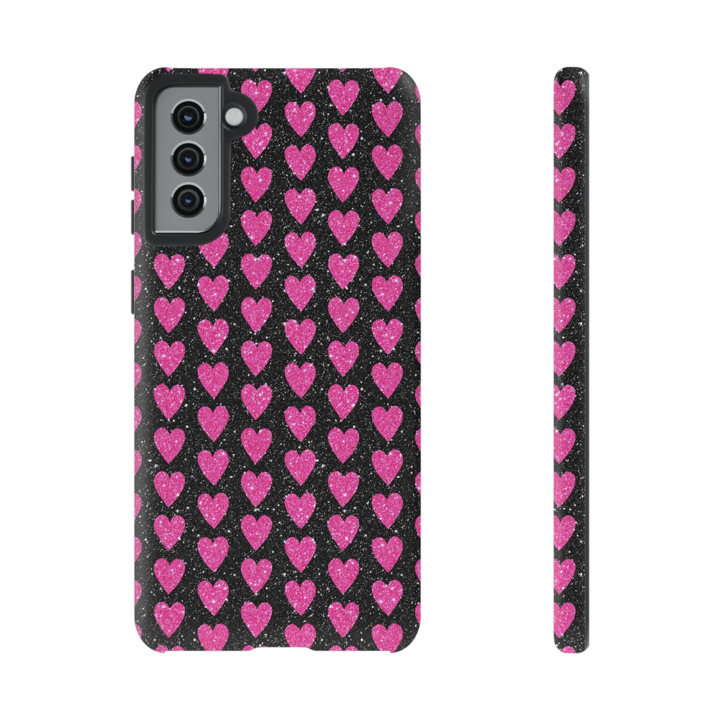 Glitter Pink Hearts Samsung Galaxy Case