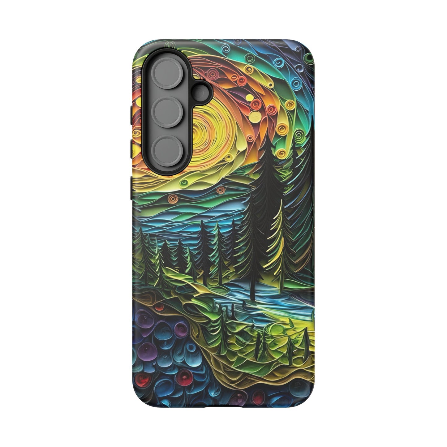 Radiant Forest Sunset Samsung Galaxy Case – Artistic Landscape Design