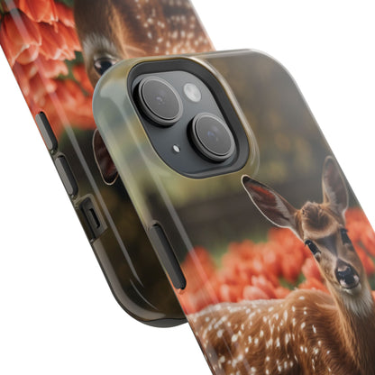 Fawn Among Tulips MagSafe iPhone Case