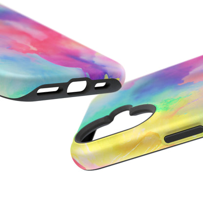 Pastel Watercolor Dream MagSafe iPhone Case – Slim Profile, Glossy Finish