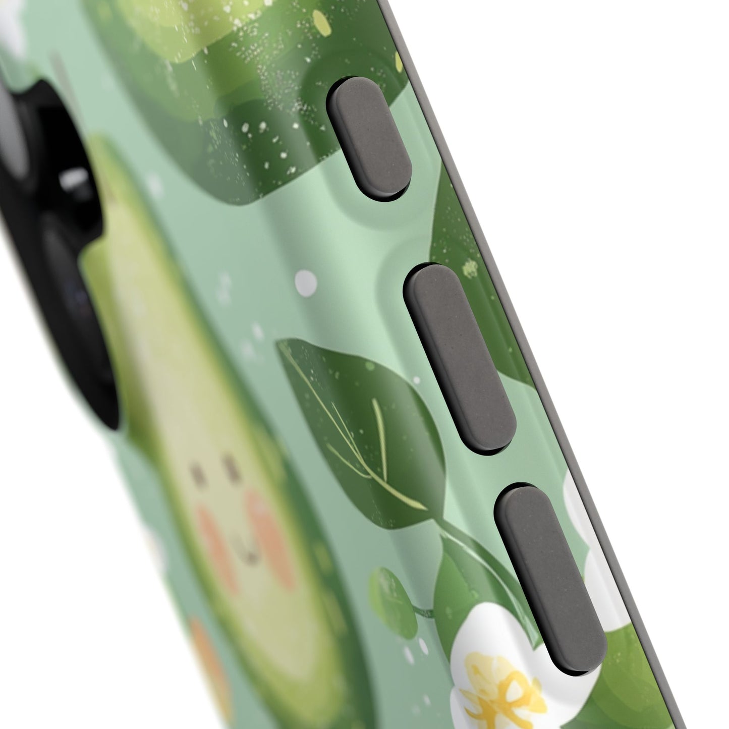 Smiling Avocados Tough MagSafe iPhone Case – Cute Avocado Design, Dual-Layer Protection