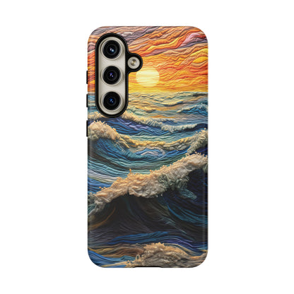 Textured Ocean Sunset Waves – Samsung Galaxy Series Case