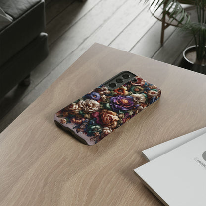 Floral Elegance For Samsung - Protective Dual-Layer Design with Vibrant Full-Wrap Print