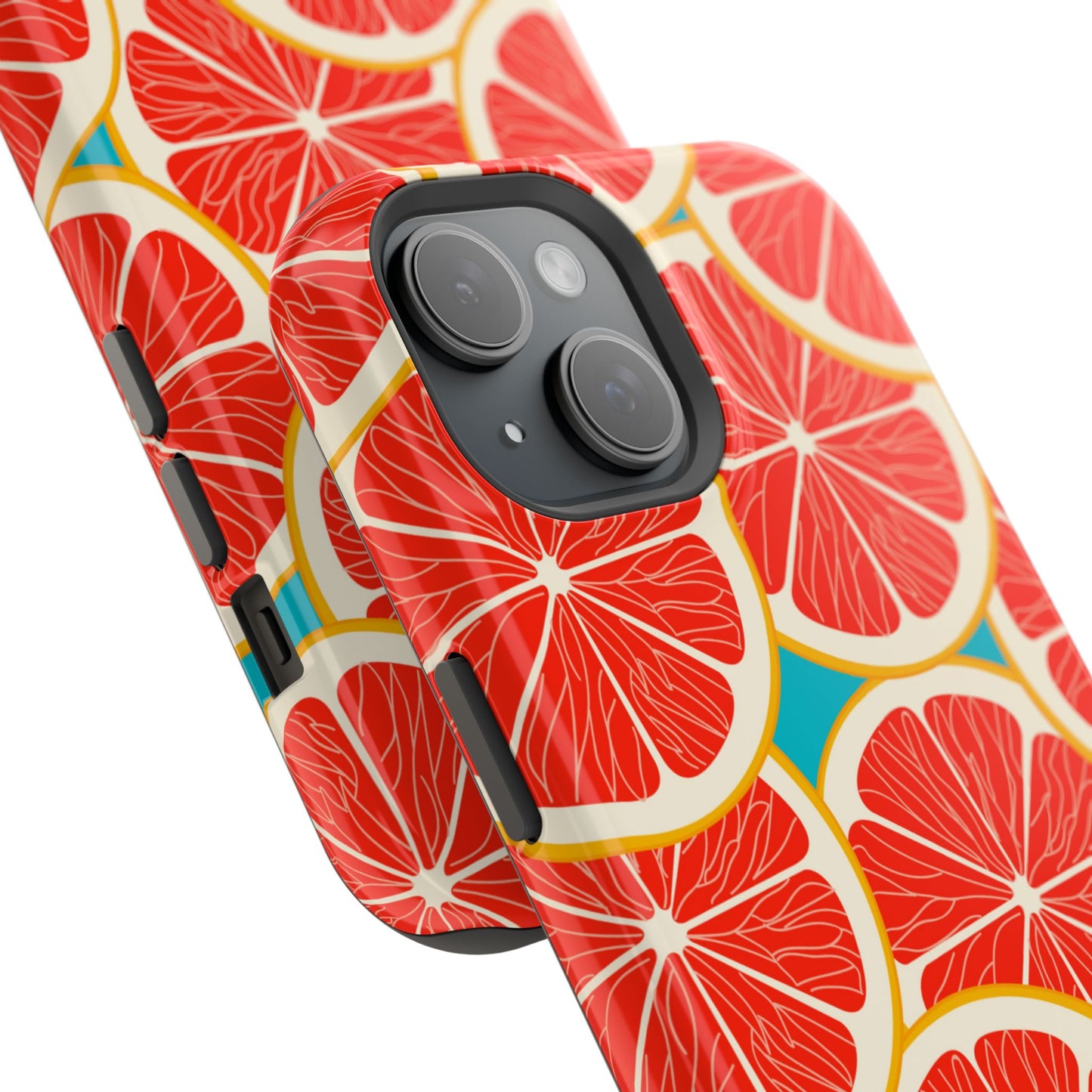 Ruby Grapefruit Pop Tough MagSafe iPhone Case – Vibrant Citrus Design, Shock-Resistant Protection