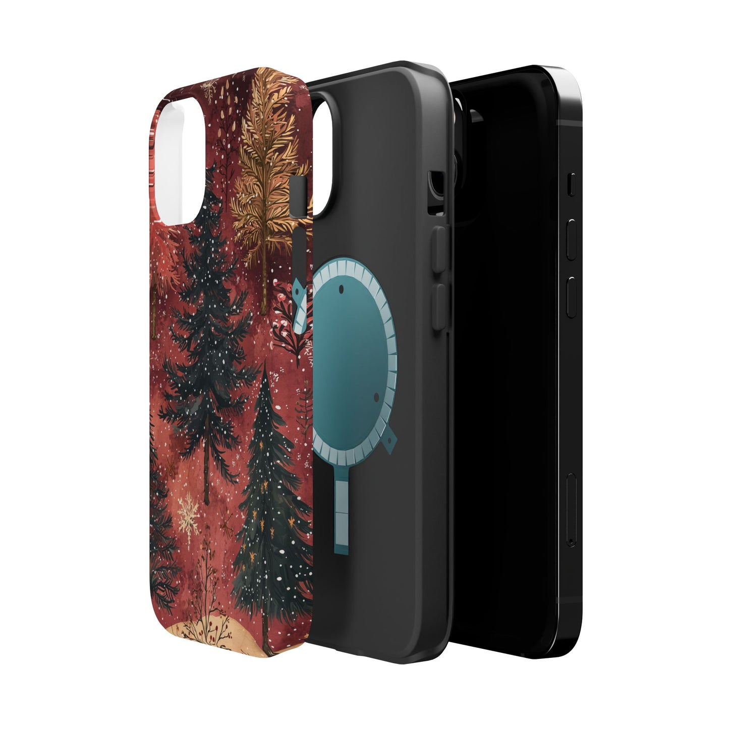 Rustic Red Winter Forest - MagSafe iPhone Series Case