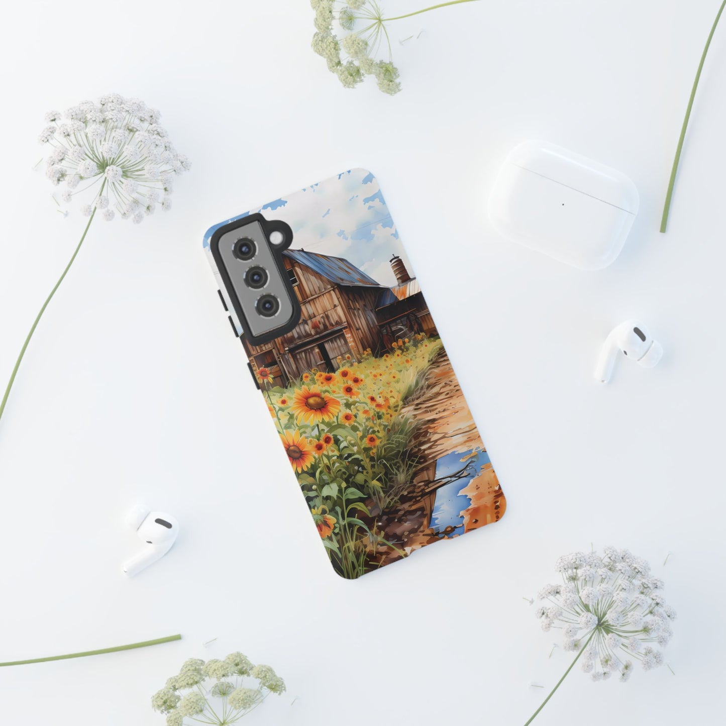 Sunflower iPhone Case  Rustic Farm Style