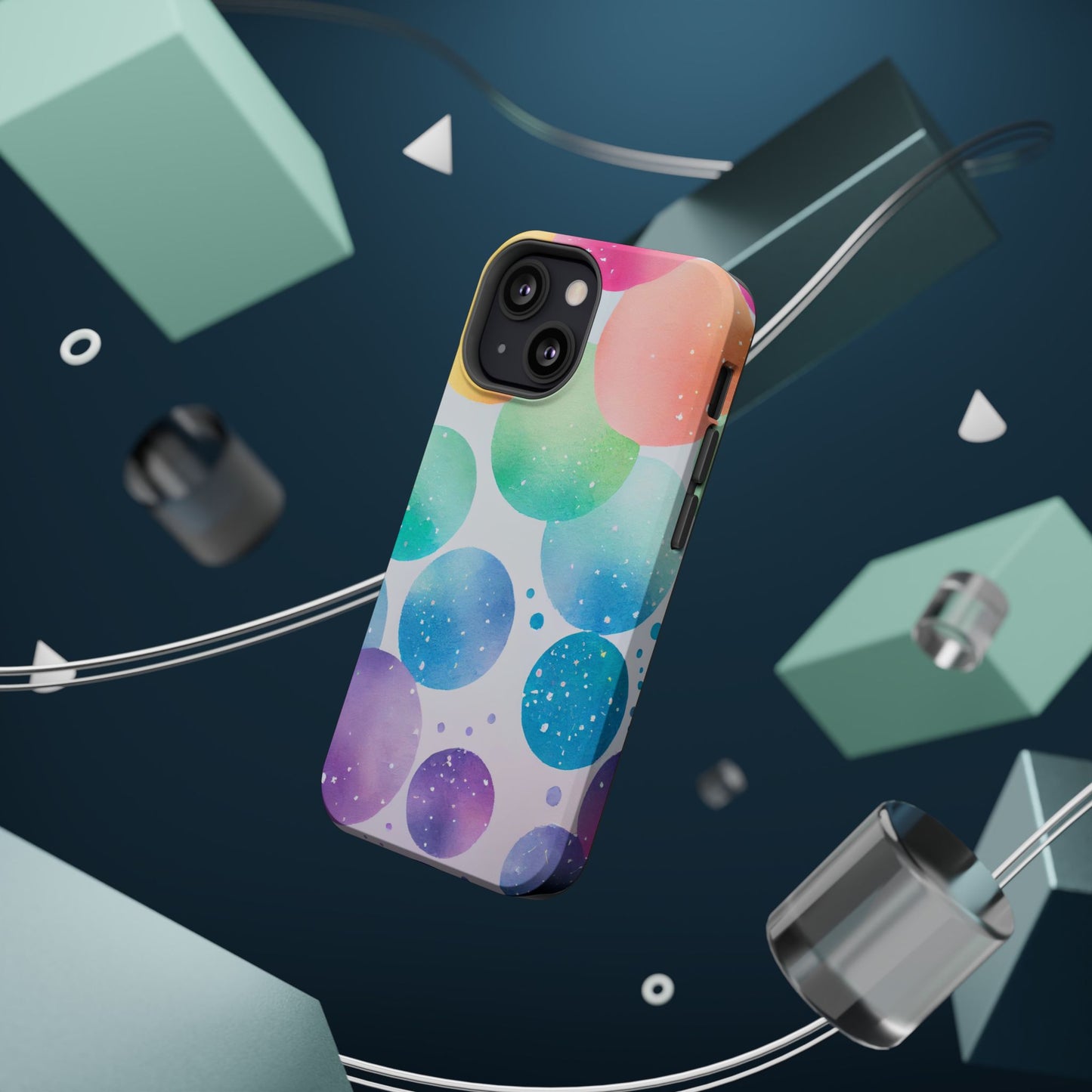 Pastel Galaxy Bubbles  MagSafe iPhone Case – Slim Design, Glossy Finish