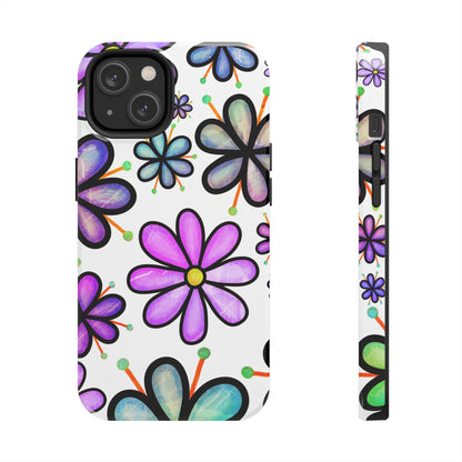 Whimsical Lavender Floral iPhone Case – Ultra-Slim, High-Gloss Finish