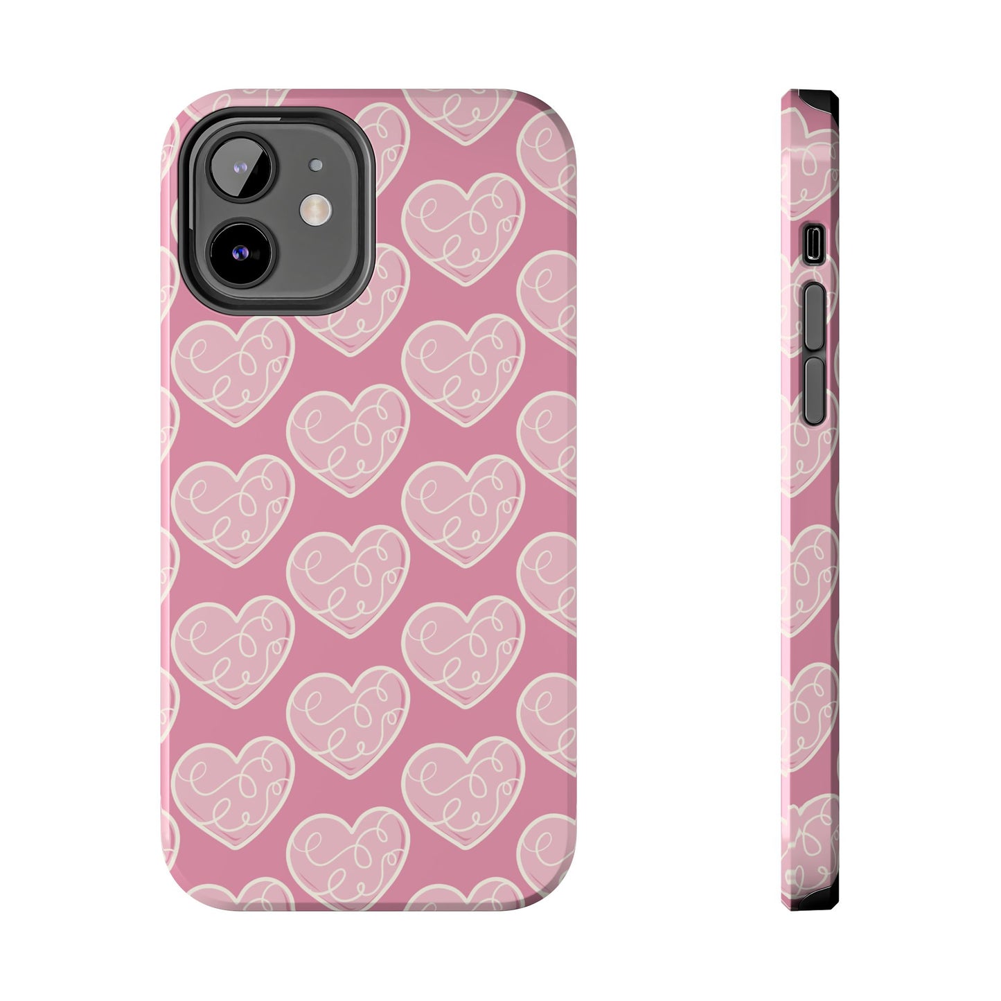 Soft Pink Hearts – iPhone Case