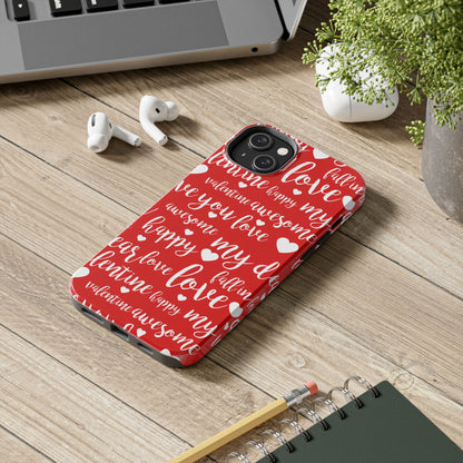 Valentine Words Pattern – iPhone Case