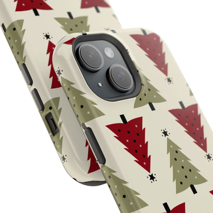 Retro Christmas Trees Pattern - MagSafe iPhone Series Case