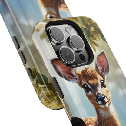 Whimsical Fawn in a Sunlit Forest MagSafe iPhone Case