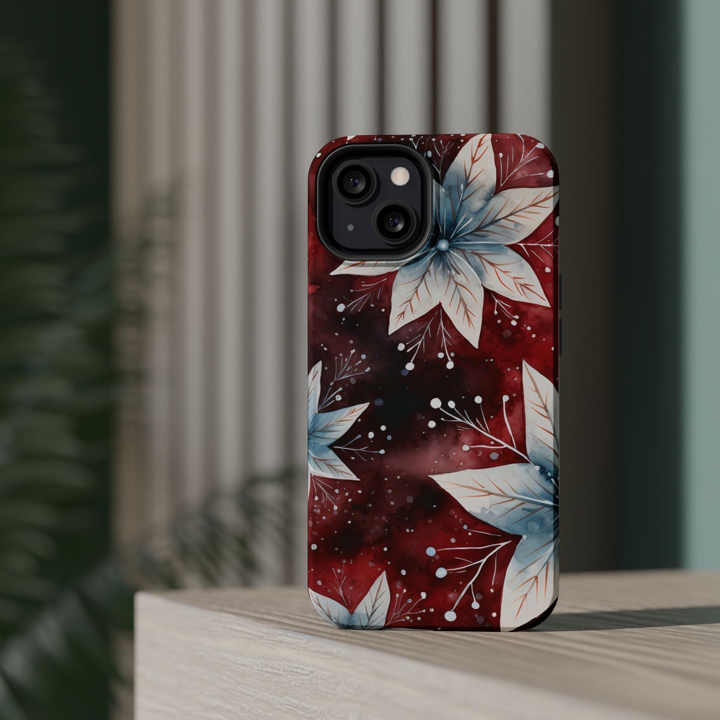 Winter Bloom Poinsettia – MagSafe iPhone Case