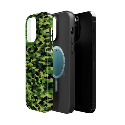 Green Woodland Camouflage – MagSafe iPhone Case, Slim and Shockproof