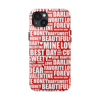 Valentine's Love Typography iPhone Case