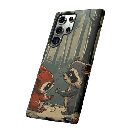 Whimsical Woodland Raccoons Phone Case