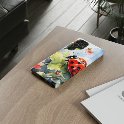 Watercolor Ladybug & Poppy Fields - Samsung Galaxy Case