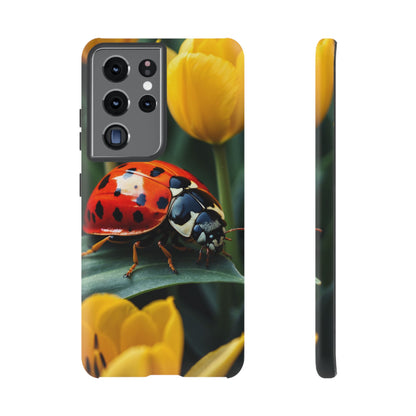 Samsung Galaxy Case: Vibrant Ladybug Amidst a Lush Yellow Flower Garden