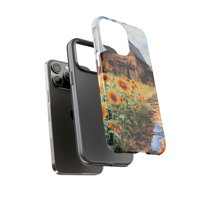 Sunflower iPhone Case  Rustic Farm Style