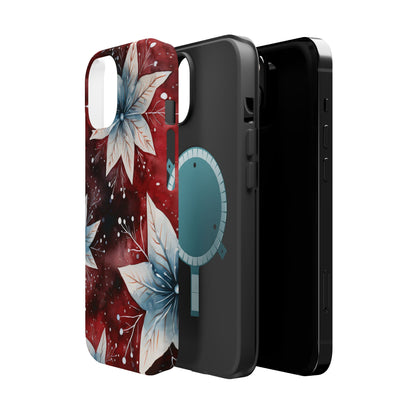 Winter Bloom Poinsettia – MagSafe iPhone Case