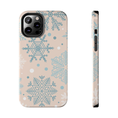 Winter Snowflakes iPhone Case – Shockproof, Smooth Matte Finish, Dual-Layer Protection