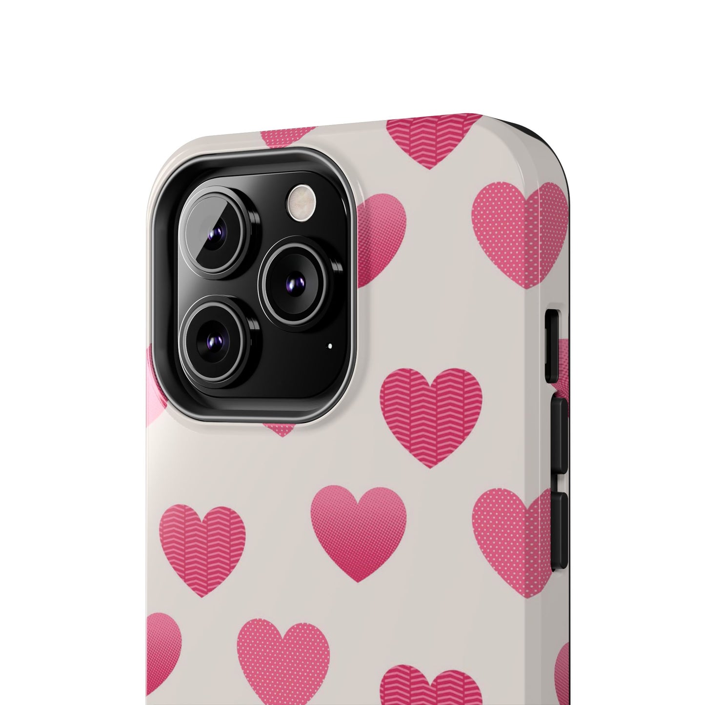 Textured Hearts iPhone Case