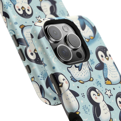 Cute Penguin Parade iPhone Case