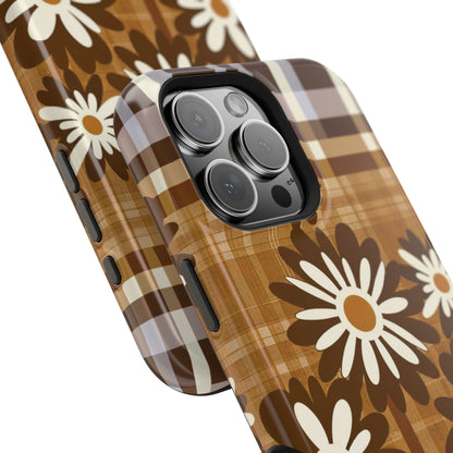 Rustic Bloom Plaid iPhone Case