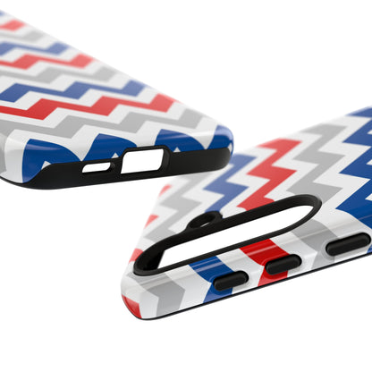 Patriotic Red, White & Blue Chevron – Bold Geometric Samsung Galaxy Case