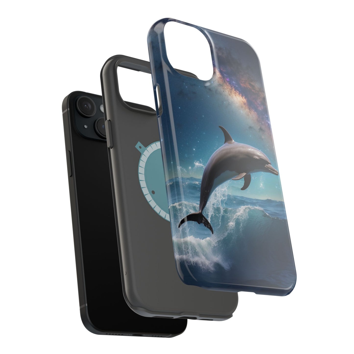 Dolphin Galaxy Splash - MagSafe-Compatible Case