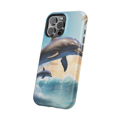 Dolphin Galaxy Splash - MagSafe-Compatible Case