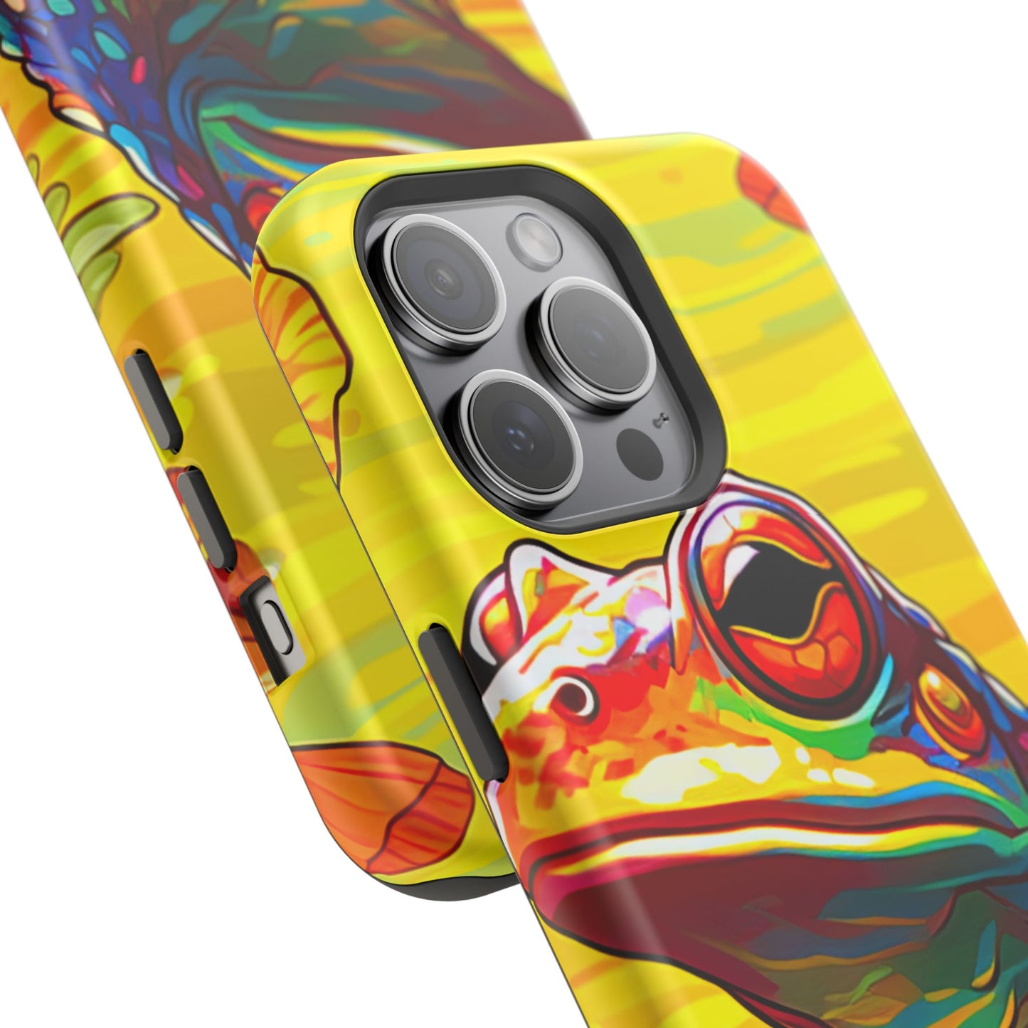 Vibrant Rainbow Frog Design – MagSafe iPhone Case