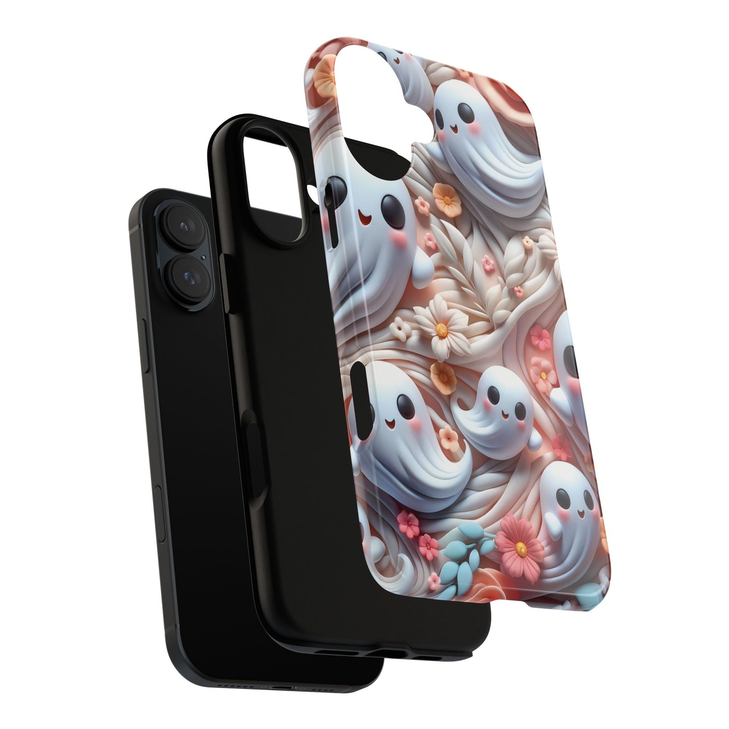 Clay Ghosts Phone Case - Whimsical Floral Protection for All Seasons - Fits All iPhones, Samsung Galaxy, & Google Pixel - Premium Tough Case - BOGO Cases