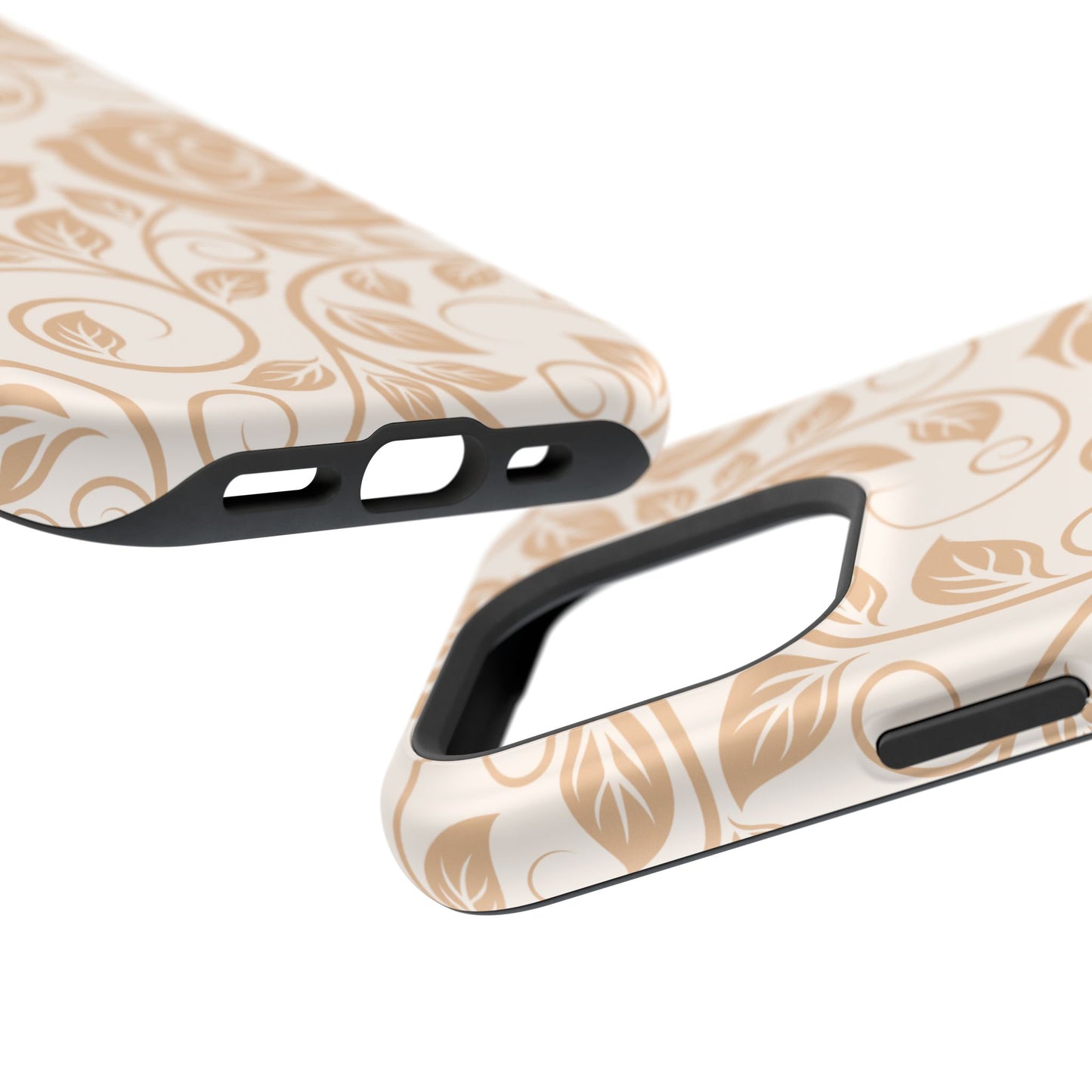 Vintage Rose Vine Tough MagSafe iPhone Case – Elegant Floral Pattern with Dual-Layer Protection