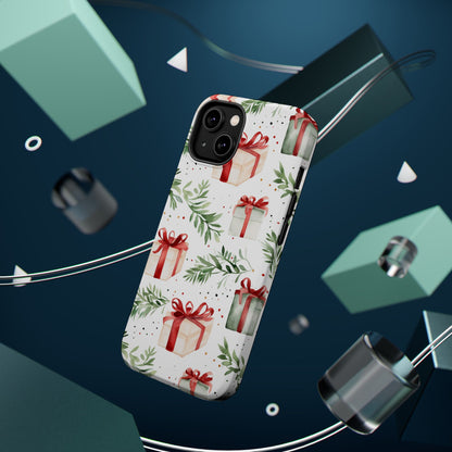 Watercolor Holiday Gifts & Greenery - MagSafe iPhone Series Case