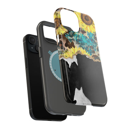 Rustic Sunflower Leopard Glam - MagSafe iPhone Series Case