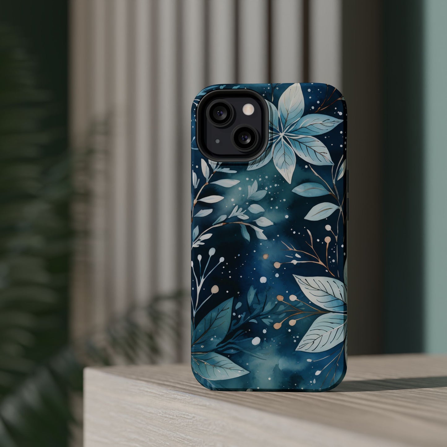 Midnight Frost Botanical – MagSafe iPhone Case