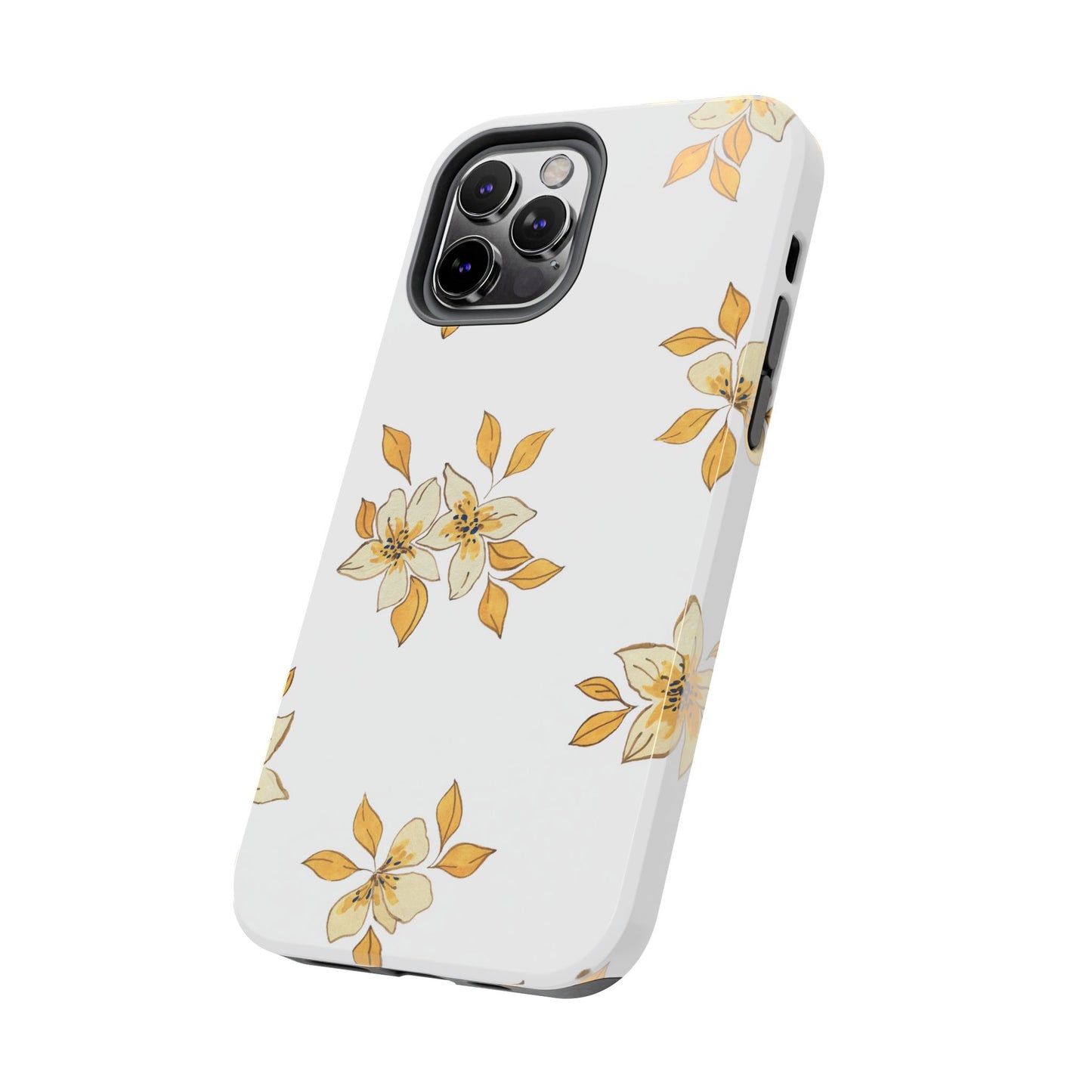 Delicate Yellow Blossom iPhone Case – Minimalist Floral Design with Matte Finish