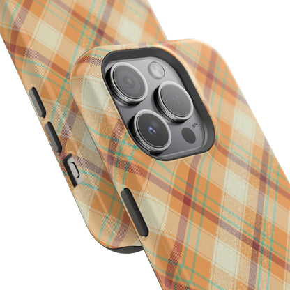 MagSafe Case - Warm Autumn Plaid Design