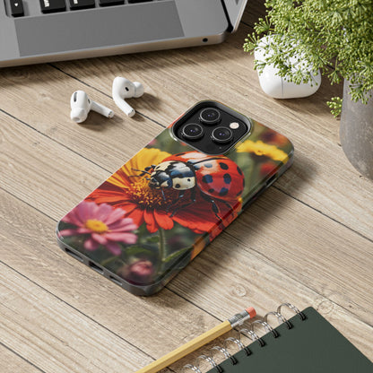 Ladybug on Orange Daisy - iPhone Series Case