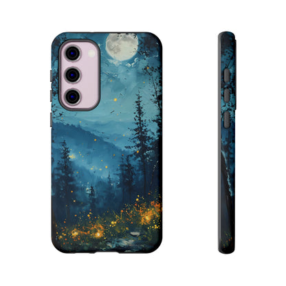 Moonlit Enchanted Forest Glow – Artistic Night Landscape Design - BOGO Cases