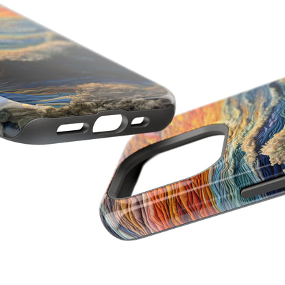 Ocean Sunset Tapestry Waves – MagSafe iPhone Series Case