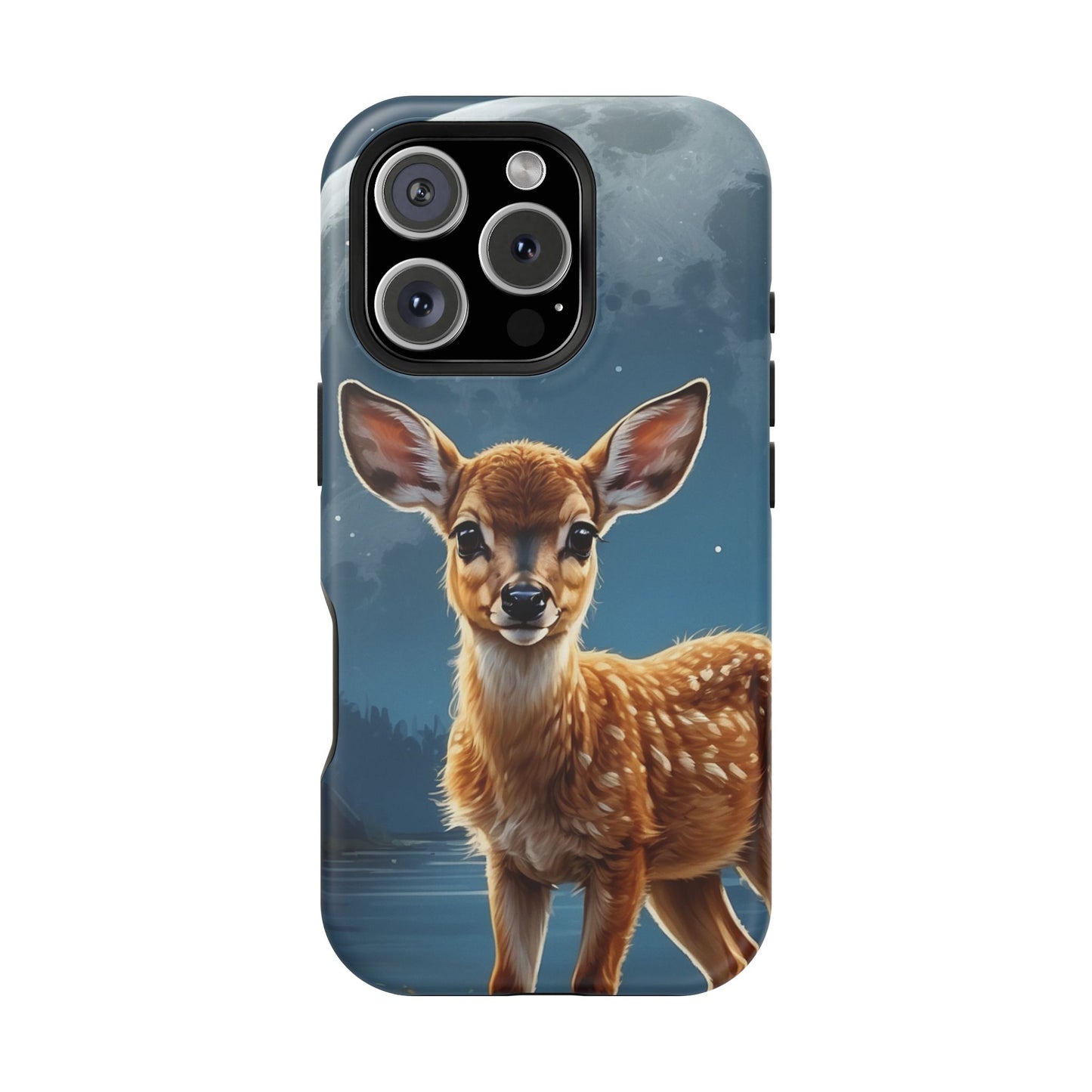 MagSafe-Compatible iPhone Case – Enchanted Fawn Under the Moonlit Sky