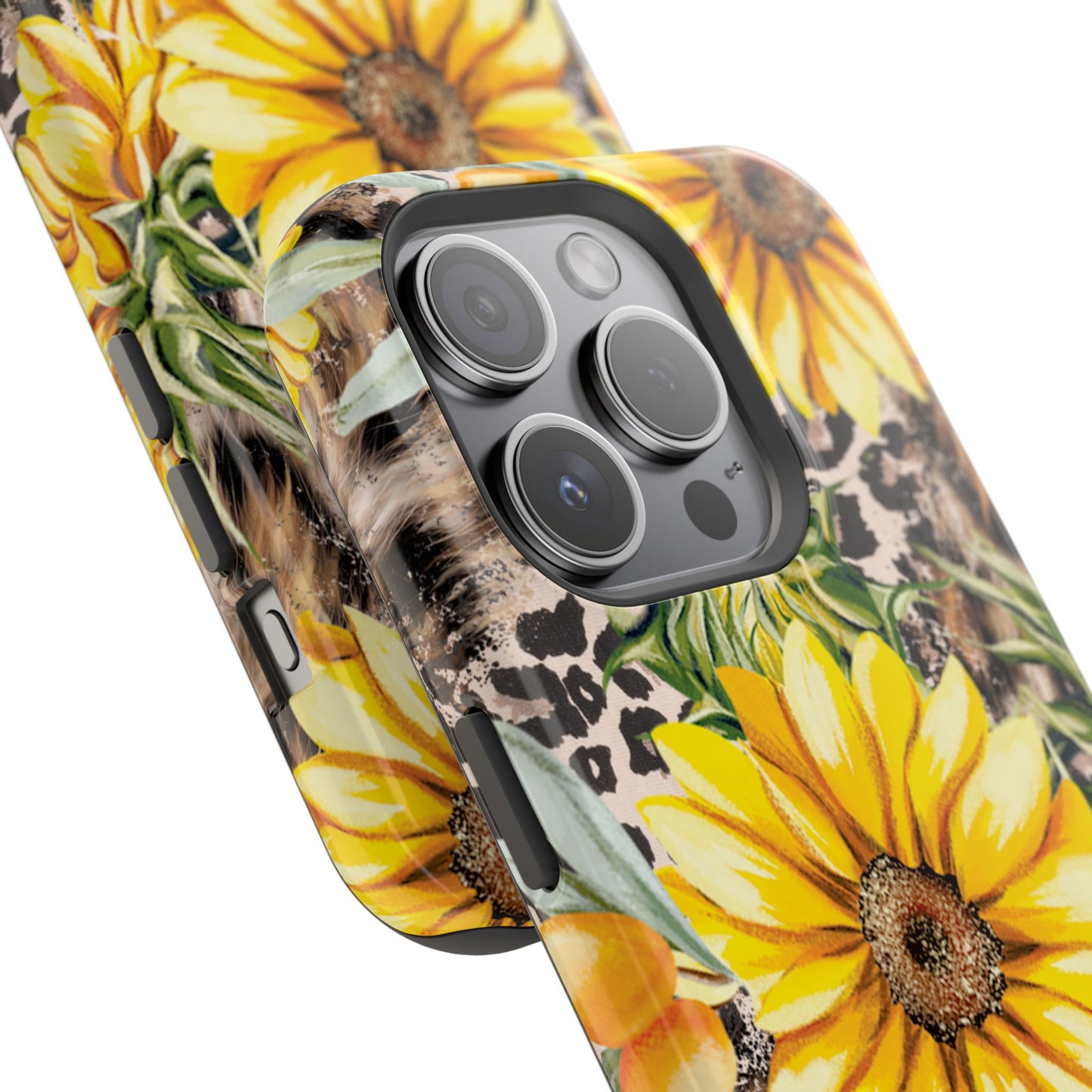 Leopard Sunflower Chic - MagSafe  iPhone Series Case