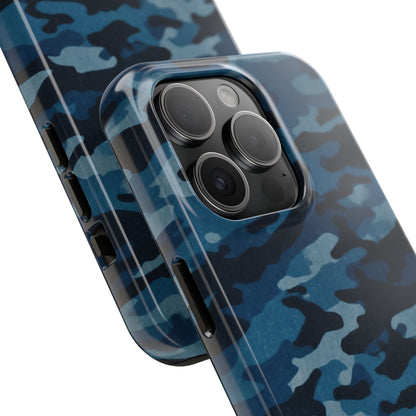 Dark Blue Camouflage – Stylish and Durable iPhone Case for Everyday Use