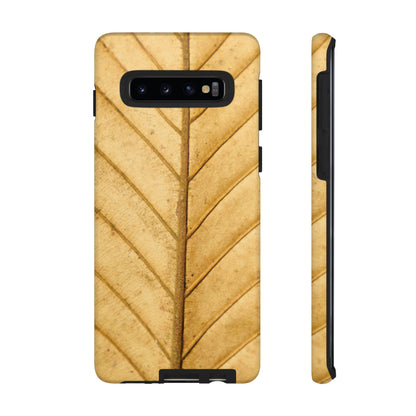 Golden Leaf Texture Samsung Galaxy Case – Minimal Nature