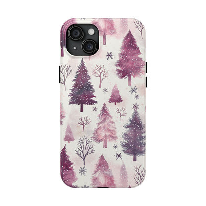 Winter Wonderland Purple Christmas Trees – iPhone Series Case