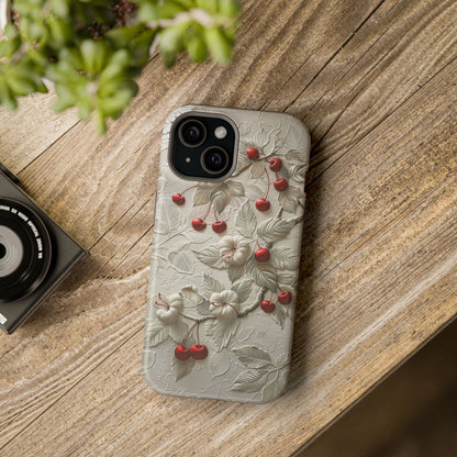 Unleash Your Inner Goddess With Our Athenian Elegance Cherry Marble Phone Case | A Blend of Classic Art and Modern Tech | Cute Cherries | Stone